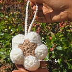 Crochet Flower Keychain | Crochet Bag Charm