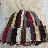 Scrap Yarn Beanie | Crochet Beanie | Crochet Hat - All Natural