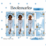 Black Girl Bookmarks - Never Stop Reading Blue