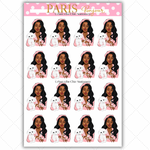 Black Girl Stickers - Pink Paris & Puppie