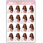 Black Girl Stickers - Pink Paris & Puppie