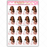 Black Girl Stickers - Pink Paris & Puppie