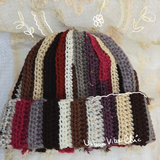 Scrap Yarn Beanie | Crochet Beanie | Crochet Hat - All Natural