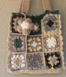 Crochet Tote Bag, Crochet Shoulder Bag - Natural