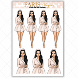 Black Girl Stickers - Paris & Blush