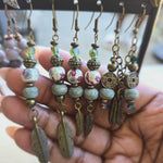 Vintage Beaded Earrings Short