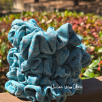 Unique Hair Knit Scrunchies -  Turquoise