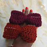 Set of 2 Handmade Crochet Hair Bow