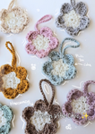 Crochet Flower Keychain | Crochet Bag Charm