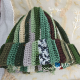 Scrap Yarn Beanie | Crochet Beanie | Crochet Hat - evergreen