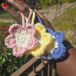 Crochet Flower Keychain | Crochet Bag Charm