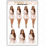 Black Girl Stickers - Paris & Blush