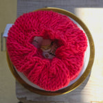 Crochet Unique Hair Scrunchies - Hot Pink