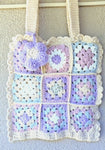 Crochet Tote Bag, Crochet Shoulder Bag - Cotton Candy