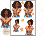 Summer Cuties - Black Girl Planner Stickers