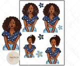 Summer Cuties - Black Girl Planner Stickers