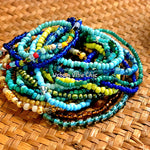 Seed Beads Stretch Bracelets - Water