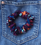 Unique Hair Scrunchies Set  - Burgundy Blush