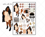 Black Girl Planner Stickers - Thick Queen