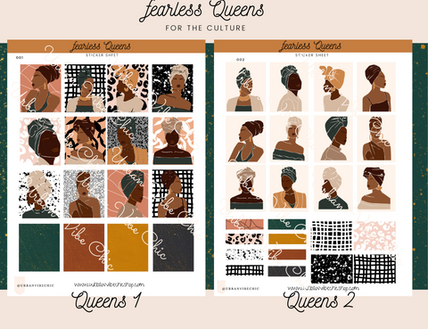 Black Girl Planner Stickers - Headwraps