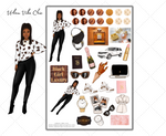 Black Girl Planner Stickers - Hey Girl