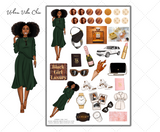 Black Girl Planner Stickers - Hey Girl