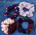 Unique Hair Scrunchies  - Burgundy Blush