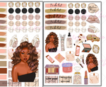 Crystals Full Sheet - Black Girl Planner Stickers