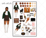 Black Girl Planner Stickers - Hey Girl