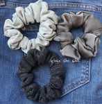 Unique Hair Rayon Scrunchies - Green Sea