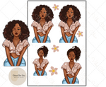 Summer Cuties - Black Girl Planner Stickers