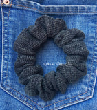 Unique Hair Knit Scrunchies - Olive Green