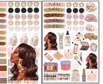 Crystals Full Sheet - Black Girl Planner Stickers