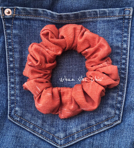 Unique Hair Scrunchies -  Burned Orange