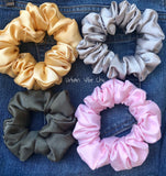 Unique Hair Rayon Scrunchies - Olive Green