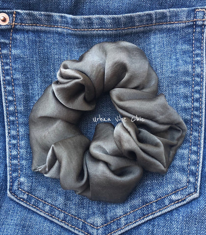 Unique Hair Rayon Scrunchies - Olive Green