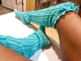 PRE ORDER - Sexy Crochet Thigh High Socks ( Pick Your Color)