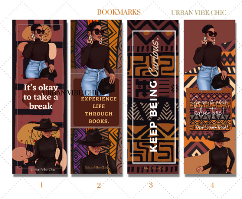 Black Girl Bookmarks (Brown Tan)