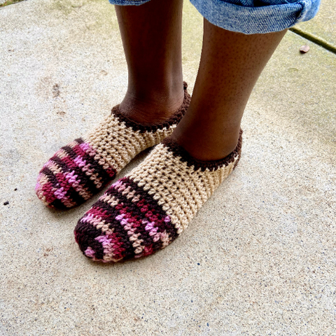 Woman crochet socks Adult slippers