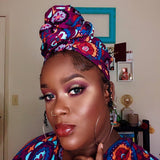 Kaleidoscope HeadWrap | Turban HeadWrap | African Print HeadWrap | Top Knot Turban HeadWrap | Urban Vibe Chic | Bohemian HeadWrap | HeadWrap