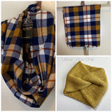 Flannel Scarf Set - Blue