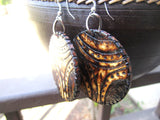 Circle Wood Burn Earrings Wooden Burned Earring Wood Burned Wood