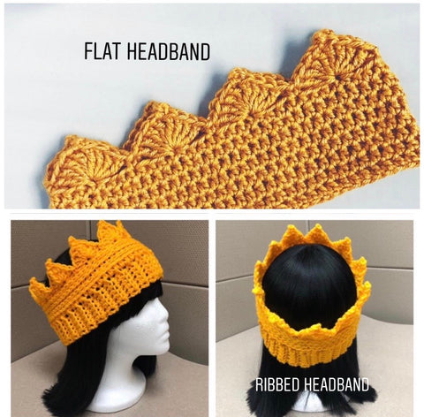 Ear Warmers, Crown Ear Warmer, Crochet Crown Headband, Crochet Crown - Pick Your Color, Free Pair Matching Curly Crochet Earrings