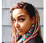 Sale Curly Crochet Earrings ( Rainbow Bright)