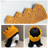 Ear Warmers, Crown Ear Warmer, Crochet Crown Headband, Crochet Crown - Pick Your Color, Free Pair Matching Curly Crochet Earrings