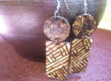 Centric Wood Burned Earrings